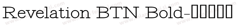Revelation BTN Bold字体转换